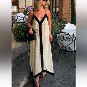 Commense Sicily Old Money Aesthetics Slip Long Dress Size Medium NWT